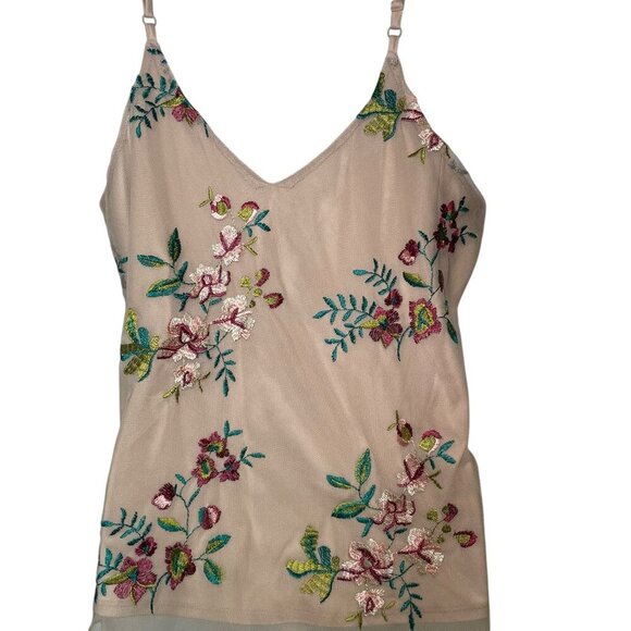 Willow Embroidered Floral Tank Top | Size Large - Picture 7 of 7